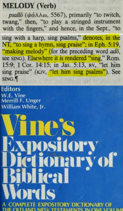 psallo vines greek dictionary