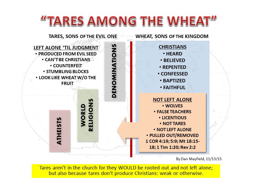 Tares among the wheat world denominations